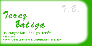 terez baliga business card